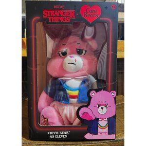 Care Bears × Stranger Things Cheer Bear as Eleven 12″ Plush Limited Edition New